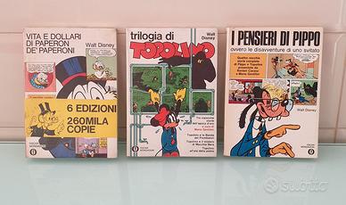 Lotto di 3 Libri Mondadori Walt Disney Anni 70