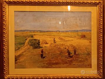 Giovanni Bartolena olio su tavola 48 x 37