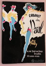 Catalogo 1968 Cabaret Chez Paul an Gaity Brussels