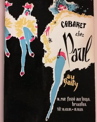 Catalogo 1968 Cabaret Chez Paul an Gaity Brussels