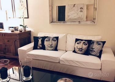 Federa cuscino stampa stile fornasetti