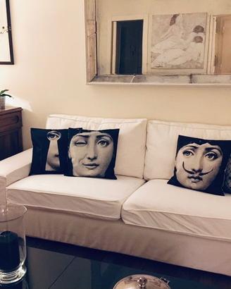 Federa cuscino stampa stile fornasetti