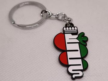 Portachiavi Alfa Romeo Biscione Tricolore Nero.