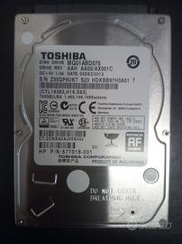 Disco rigido toschiba 750 gb