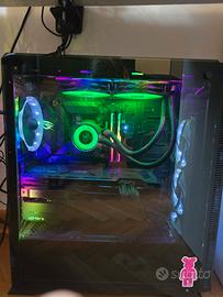 pc gaming + monitor+ tastiera