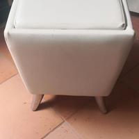 Mobiletto in legno bianco e/o cubo bianco