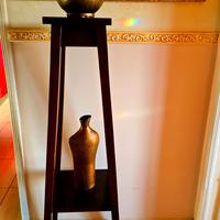 COLONNA LEGNO COMPLETA DI VASI 