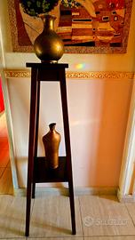 COLONNA LEGNO COMPLETA DI VASI 