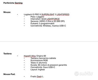 Periferiche Gaming