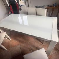 Tavolo vetrato + 6 sedie