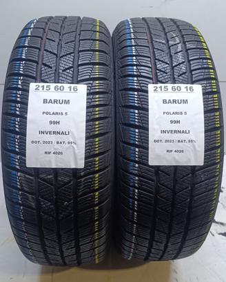 2 GOMME 215 60 16 BARUM INV RIF4026