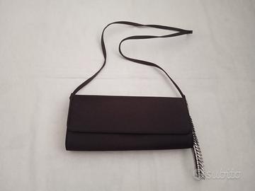 Pochette da cerimonia nera con pietre H&M