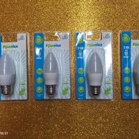 Lotto 4 lampadine a oliva 3 W 25 W E27 6500K