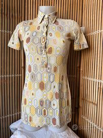 Mini abito inglese optical vintage anni 60/70