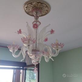 lampadario murano chandelier vintage 