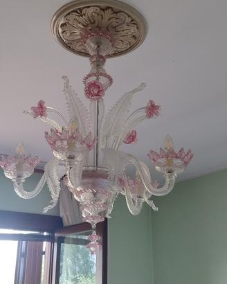 lampadario murano chandelier vintage 