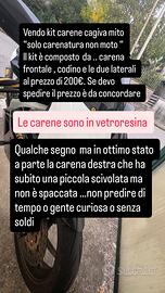 Cagiva mito 125 carene