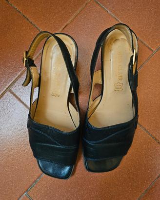 Scarpe donna in pelle blu n.38