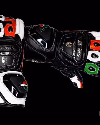 Guanti moto sparta shirin tricolore