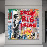 Quadro su tela Bansky Pop Art-100x100 cm