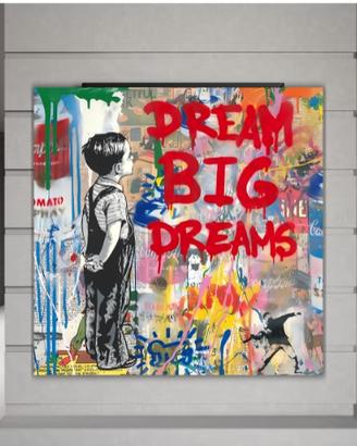Quadro su tela Bansky Pop Art-100x100 cm