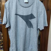 Diadora tshirt grigia nero taglia XL uomo sport