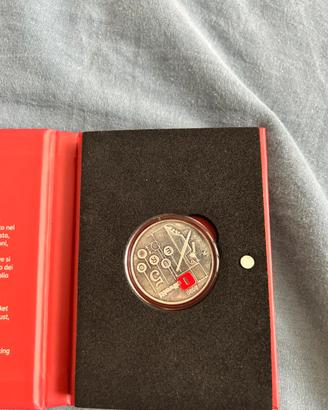 Moneta argento Olivetti Lettera 22