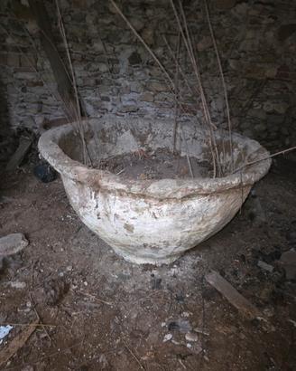 antico vaso fioriera in terracotta 120cm 