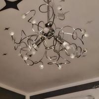 set lampadario e coppia di lumi moderni