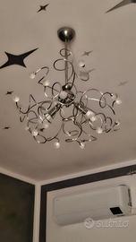 set lampadario e coppia di lumi moderni