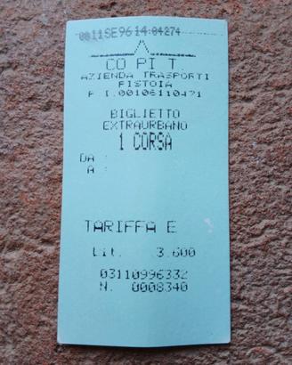 biglietto autobus copit pistoia