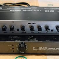 Amplificatore phonic Max 500 Mixer Phonic ZX2