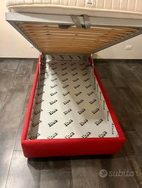 Letto singolo contenitore+materasso