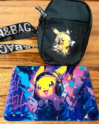 Pokémon Pikachu Borsa a tracolla + tappetino