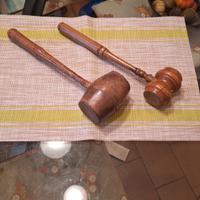 Coppia Martelli da Banditore Asta / Tribunale