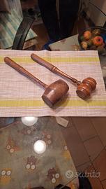 Coppia Martelli da Banditore Asta / Tribunale