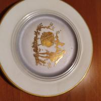 Piattino con incisioni in oro 24 k