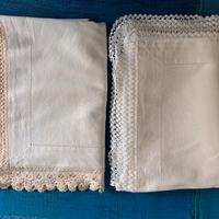 LENZUOLA SINGOLE IN LINO CON PIZZO