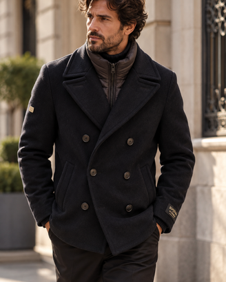 Superdry Studios 2-in-1 Wool Pea Coat