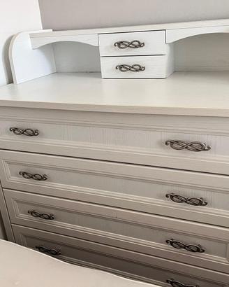 Armadio a ponte stile shabby piu comò