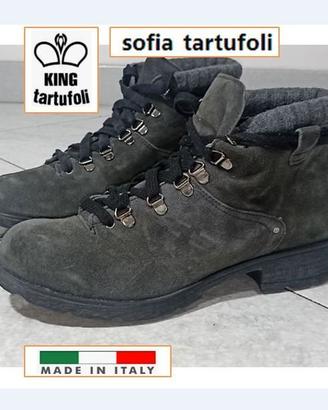 Scarponcini Sofia Tartufoli N.40 pelle scamosciata