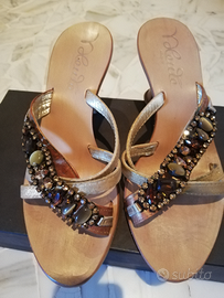 Sandali donna numero 38 di cuio handmade