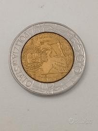 moneta 500 lire polizia di stato 