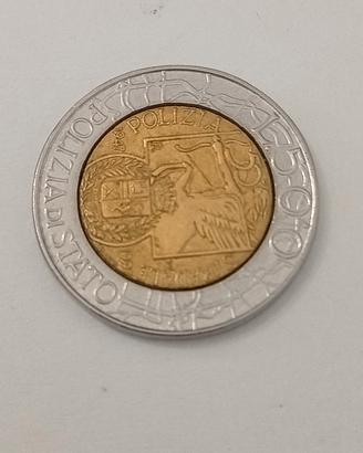 moneta 500 lire polizia di stato 
