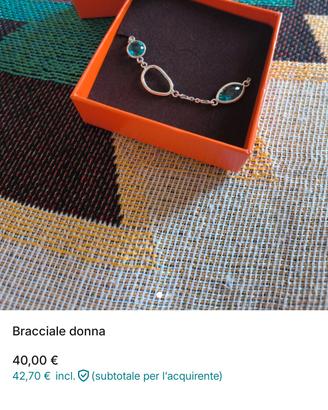 bracciale nuovo con cristalli di acquamarina 