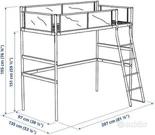VITVAL Struttura per letto a soppalco