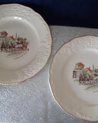 2 piatti ceramica CCB Imperial Crown Ivory  Stone