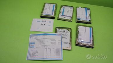 Kit 5 pezzi Hard disk 2,5" SATA 320 Gbyte, 2,5 pol