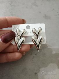 orecchini cuori in acciaio 