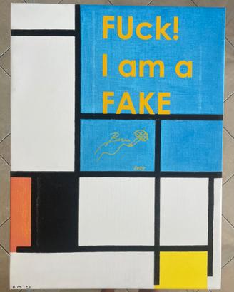 quadro FUck series Boris Savoldelli fake Mondrian
